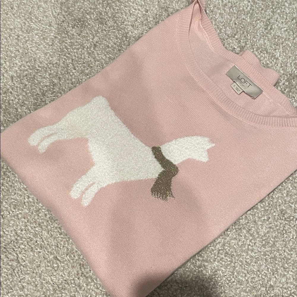 100% Cotton Ann Taylor Loft Llama Sweater